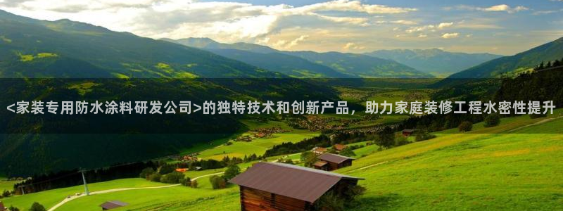 和记国际开户：<家装专用防水涂料研发公司>的独特技术和创新产品，助力家庭装修工程水密性提升